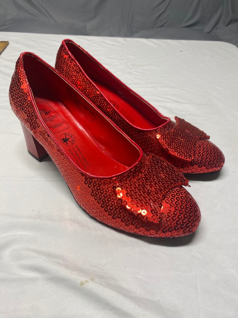 Rubie's Wizard of Oz Dorothy Costume Red Sequin Pumps Womens Sz 10